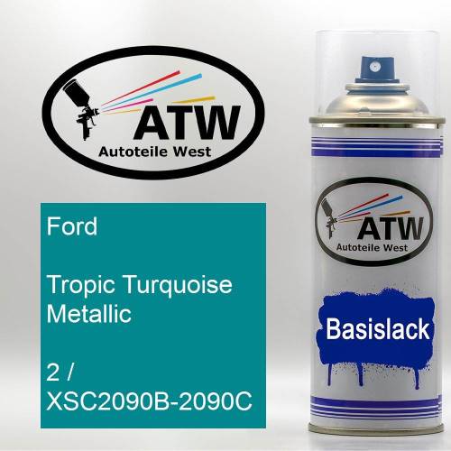Ford, Tropic Turquoise Metallic, 2 / XSC2090B-2090C: 400ml Sprühdose, von ATW Autoteile West.